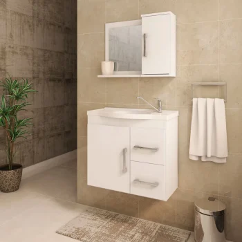 Gabinete Vix 65cm c/ Espelheira Branco MGM